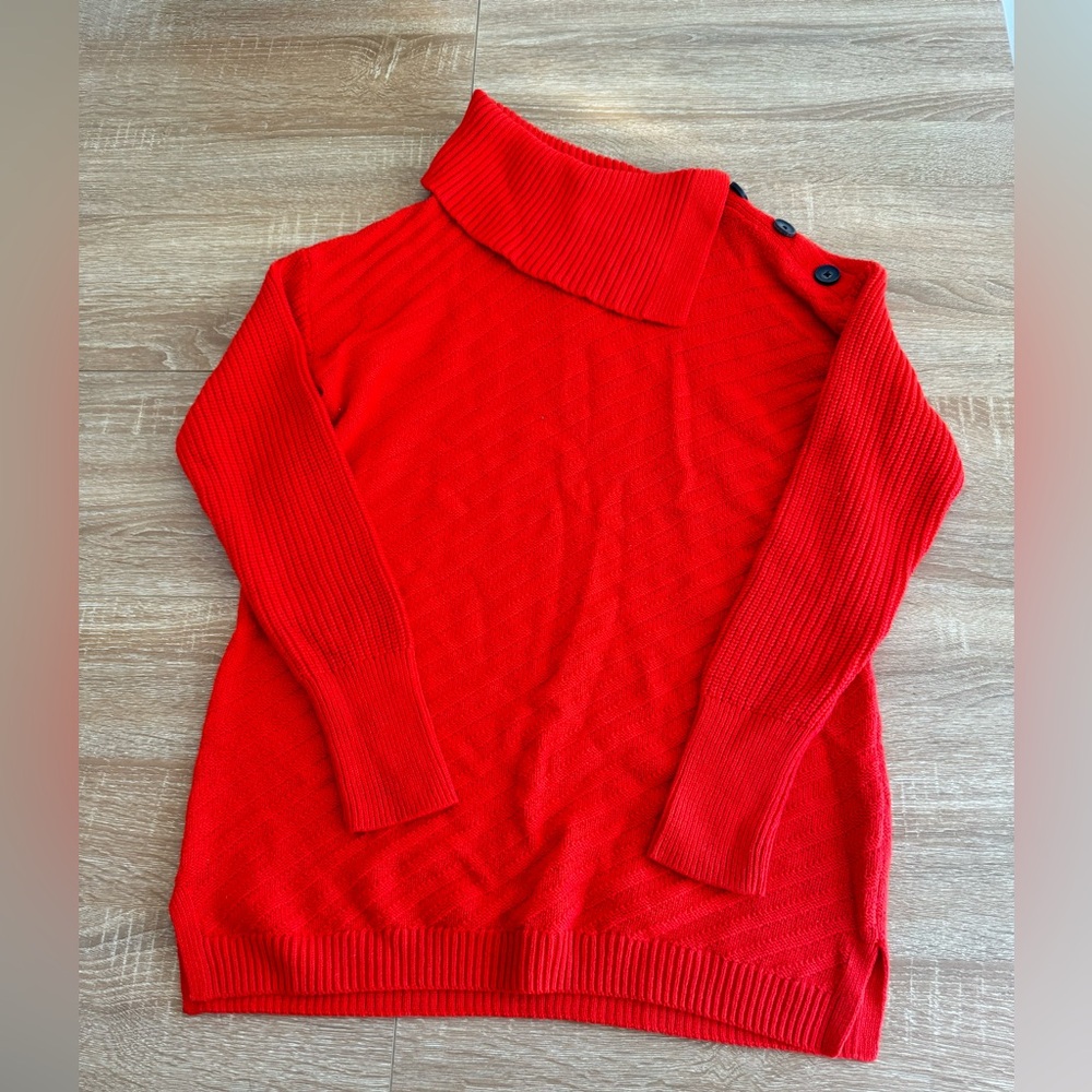 Style & Co. Vibrant Red Cowl Neck Sweater